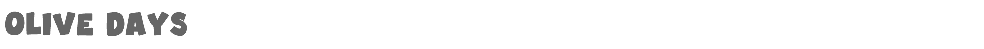 Sample characters Olive Days Font